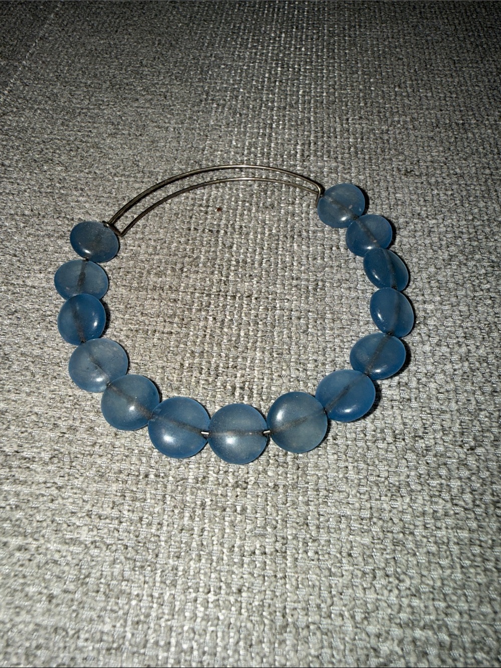 Blue Beaded Stretch Bracelet